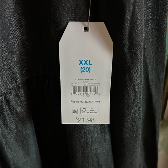 Women's Dark Grey Denim Shirt Dress XXL (20) - Picture 2 of 7